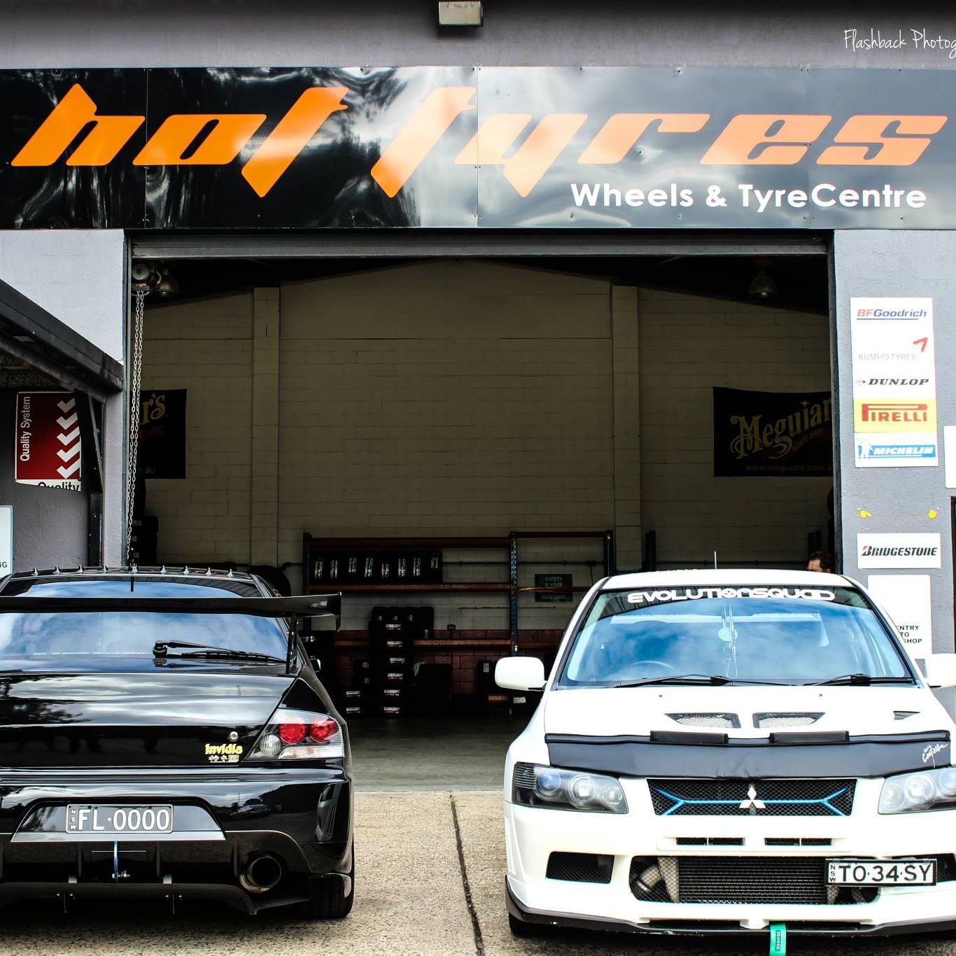 cars in hot tyres shop